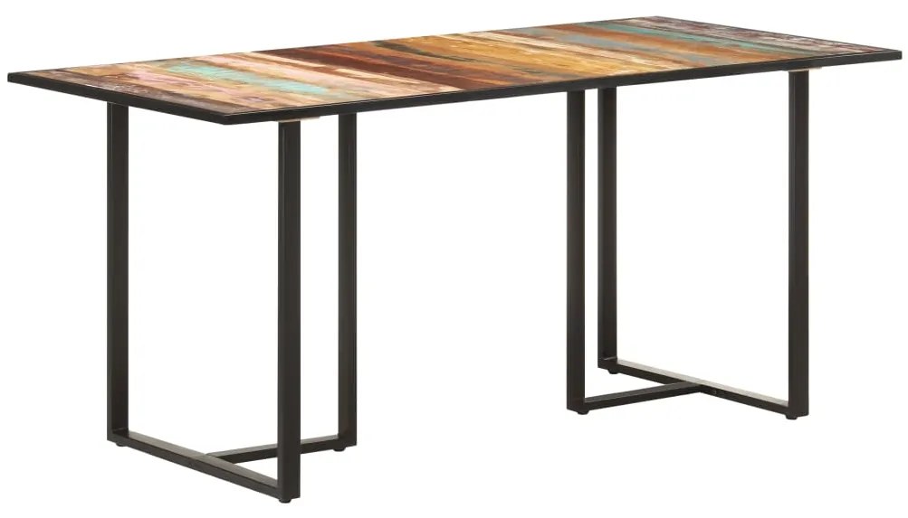 Mesa de jantar 160 cm madeira recuperada maciça