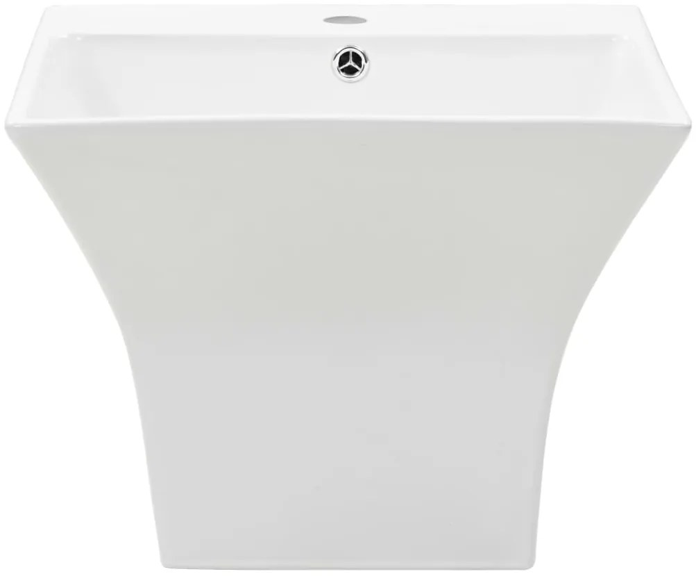 Lavatório de parede em cerâmica 500x450x410 mm branco