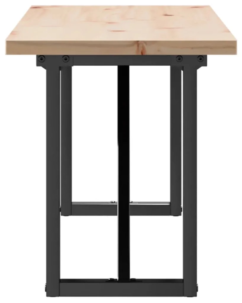 Mesa de centro estrutura em O 160x40x45,5cm pinho/aço