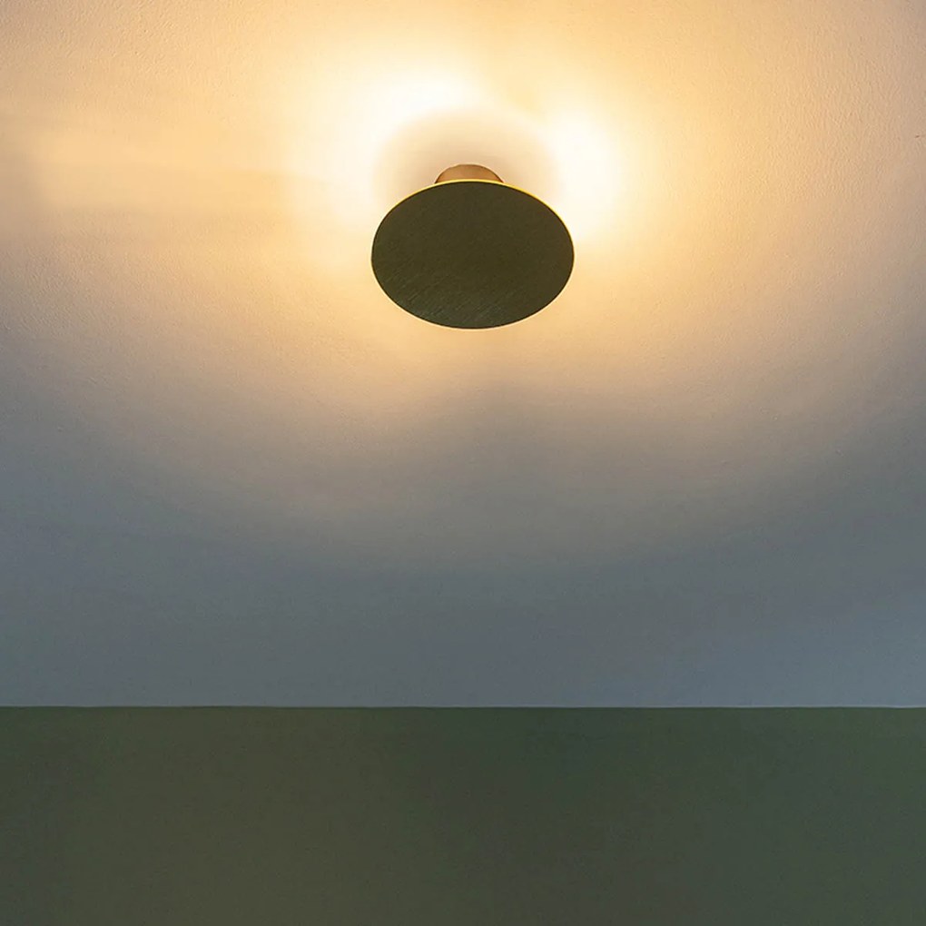 Candeeiro de parede design redondo dourado - Pulley