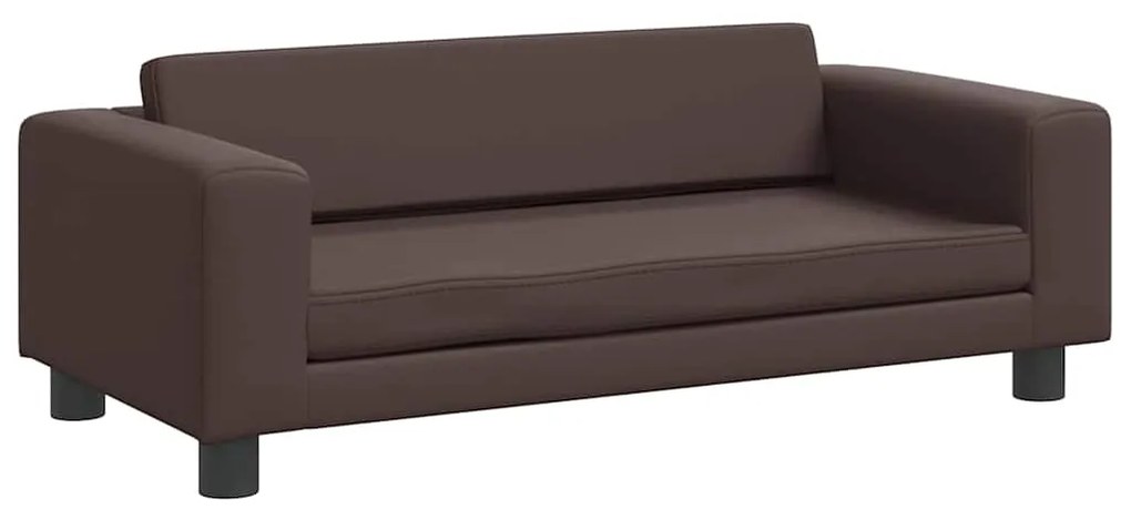 Cama para cães com extensão 100x50x30 cm couro artif. castanho