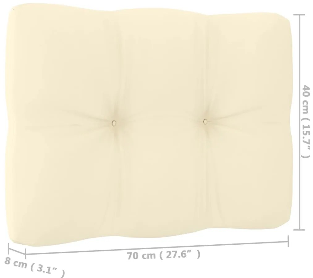 6 pcs conjunto lounge de jardim com almofadões pinho maciço