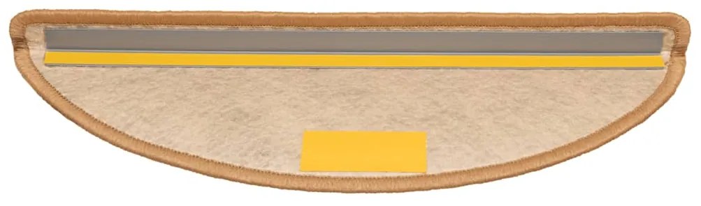 Tapetes escada adesivos aspeto sisal 15 pcs cor de sisal