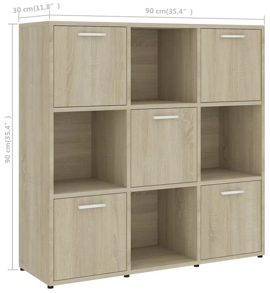 Estante 90x30x90 cm contraplacado cor carvalho sonoma