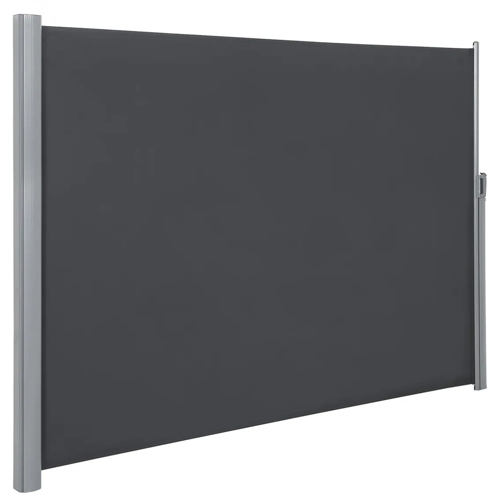Toldo lateral retrátil para varanda com proteção de privacidade | SONGMICS | cinza | GSA204G01.