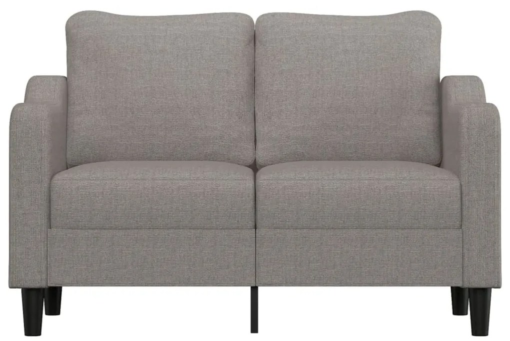 Sofá de 2 lugares tecido 140 cm cinzento-acastanhado