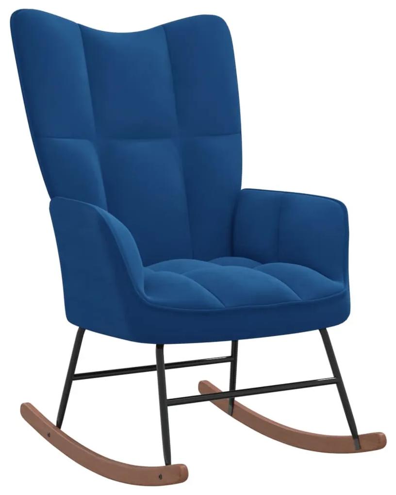 328149 vidaXL Cadeira de baloiço veludo azul