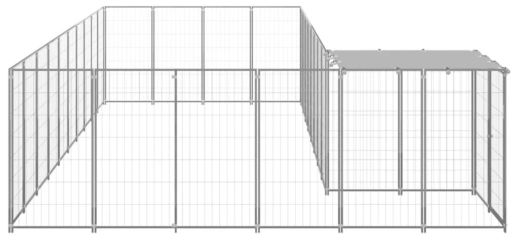 Canil 13,31 m² aço prateado