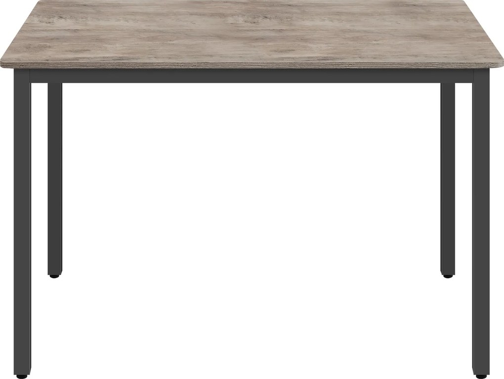 Mesa de jantar 70 x 110 x 77 cm (CADEIRAS NÃO INCLUIDAS) cinza mesclado-preto