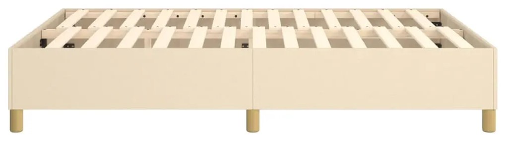 Estrutura de cama sem colchão 140x200 cm tecido cor creme