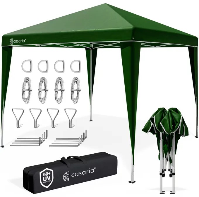 Tenda Popup dobrável Capri festas, feiras, eventos 3x3m com saco de transporte Verde