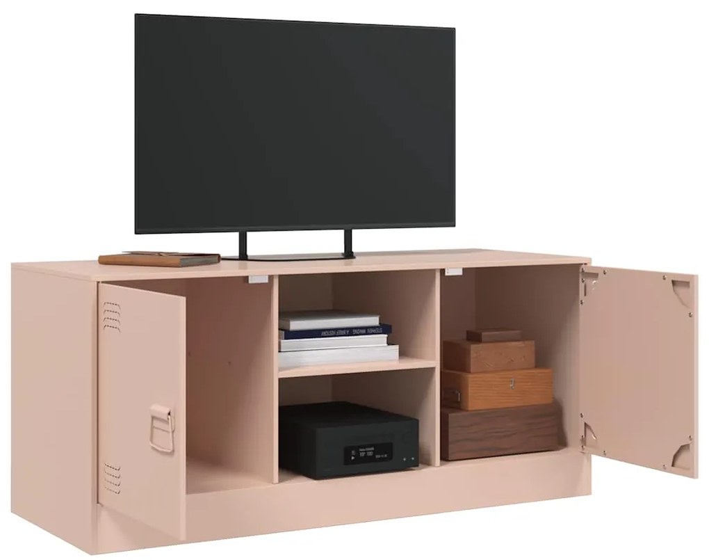 Móvel de TV 99x39x44 aço rosa