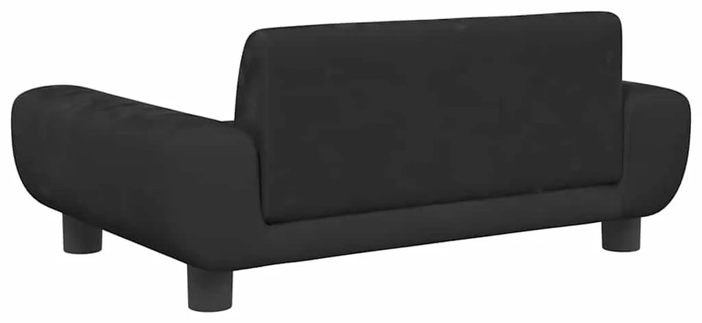 Cama para cães 70x45x33 cm veludo preto