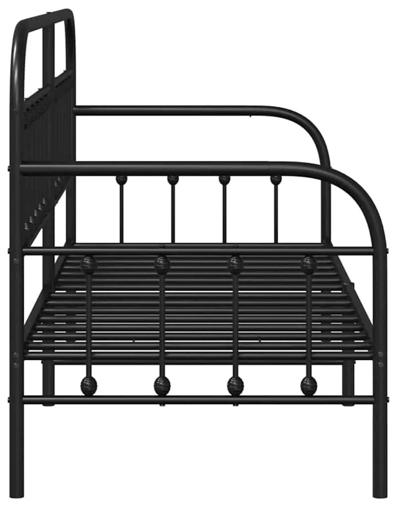 Estrutura de Cama Dia Preto 80x200 cm Aço
