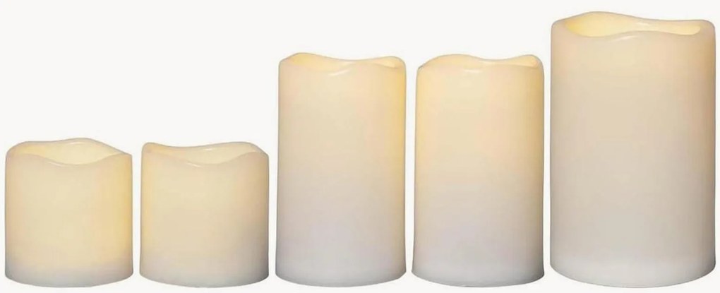 Velas cilíndricas LED Paul, conjunto de 5