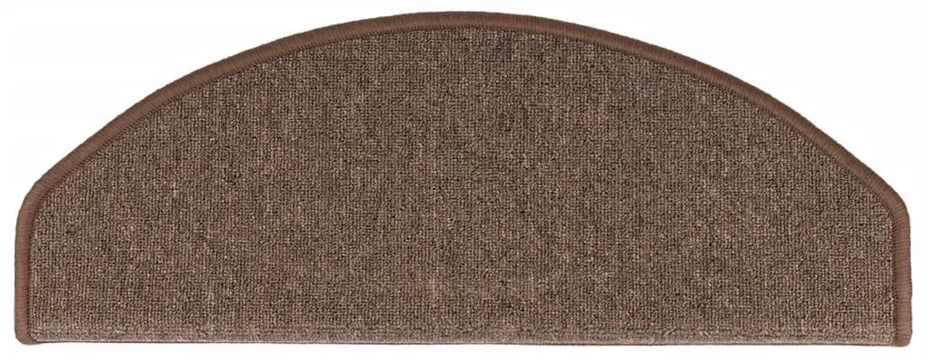 Tapetes de escada 15 pcs 65x24x4 cm castanho café