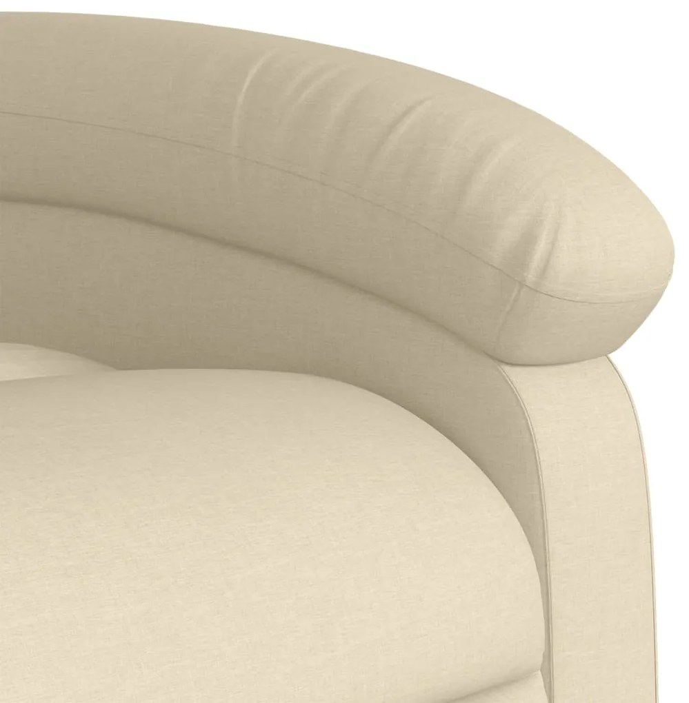 Poltrona reclinável elevatória tecido cor creme