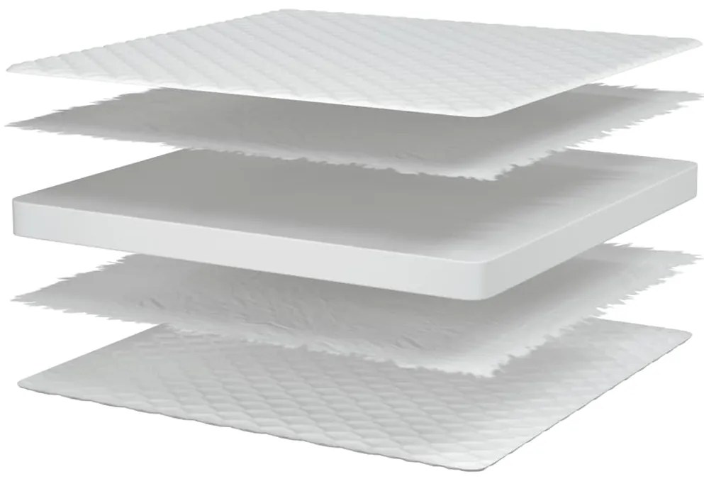 Colchão de espuma de memória 100x200x17 cm branco