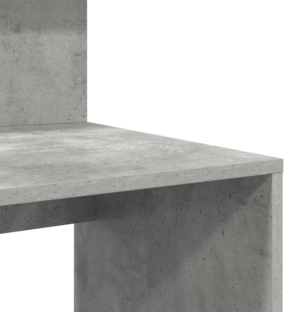 Mesa com Armazenamento Cinza Concreto 90x48x101.5 cm Madeira Derivada