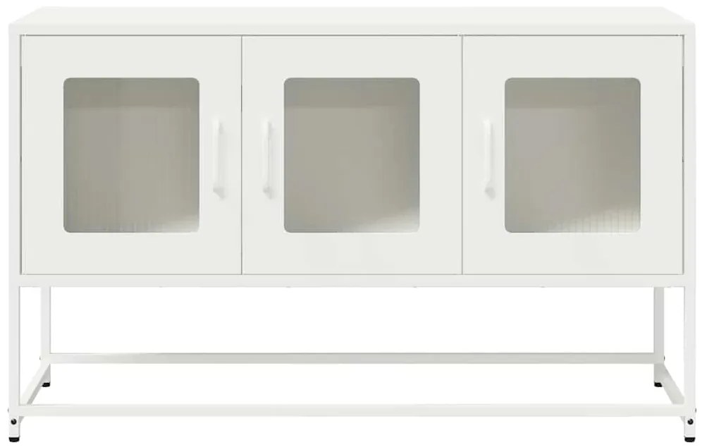 Móvel de TV 100,5x39x60,5 cm aço laminado a frio branco