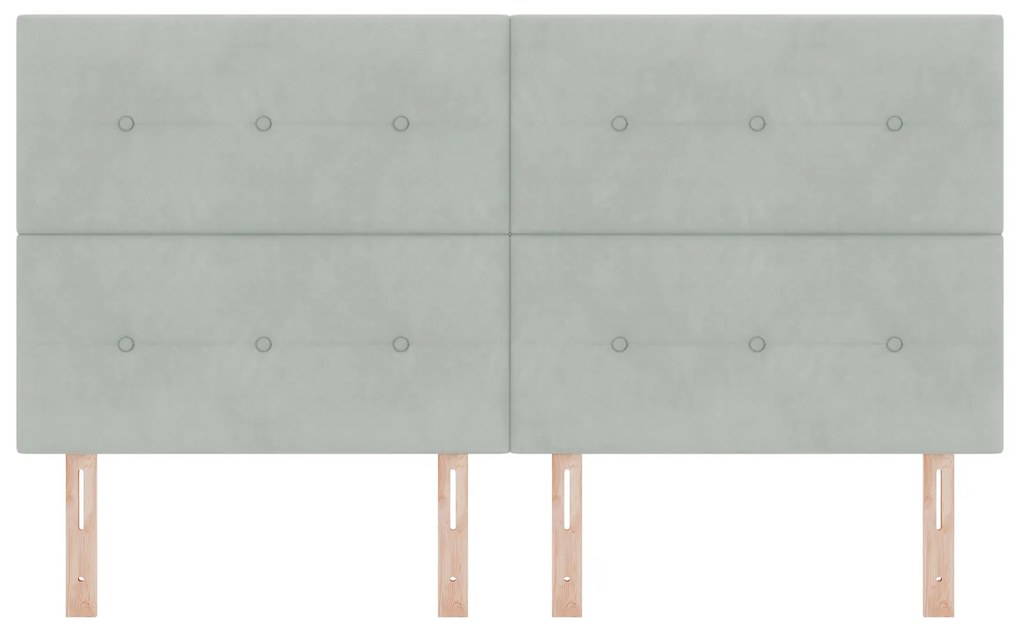 Cabeceira vidaXL Botão Almofadado Cinza-claro 180 cm Veludo
