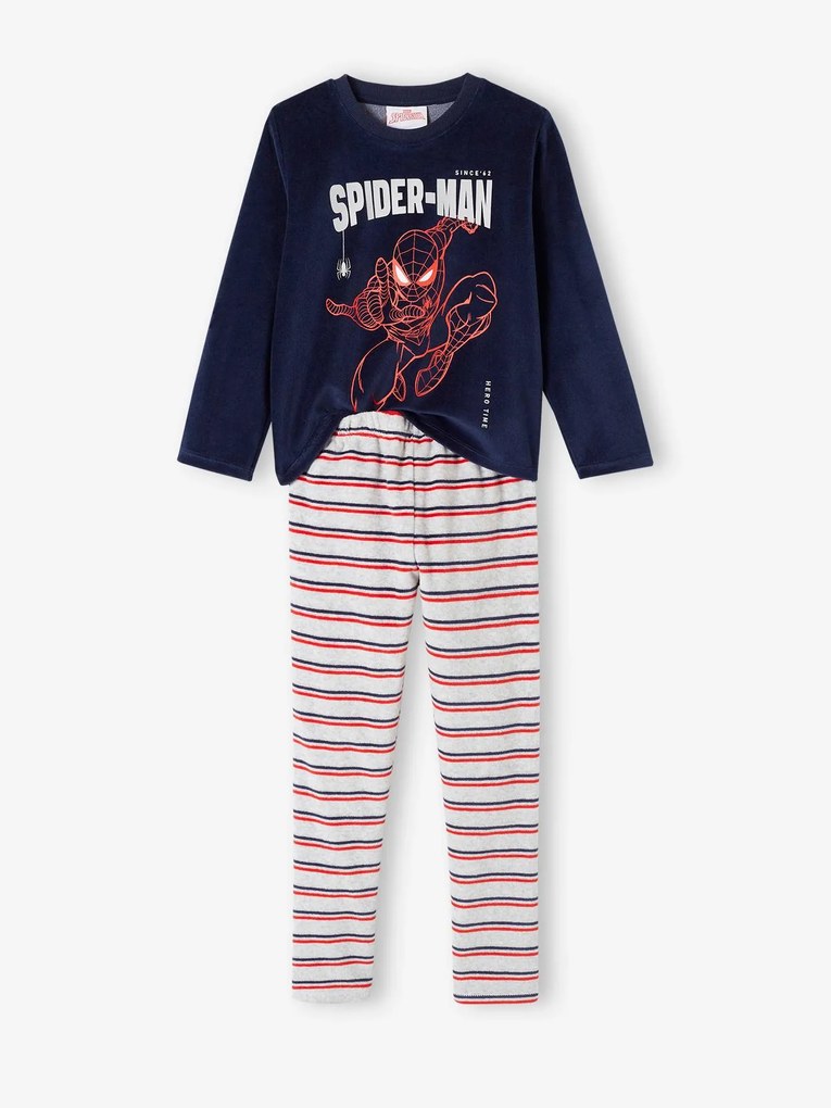 Agora -15% | Pijama Marvel® Homem-Aranha, em veludo, para criança marinho