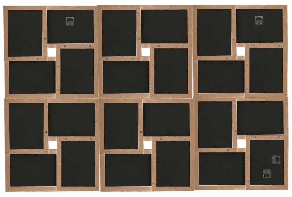 Moldura para 24 (13x18 cm) fotografias MDF castanho-claro