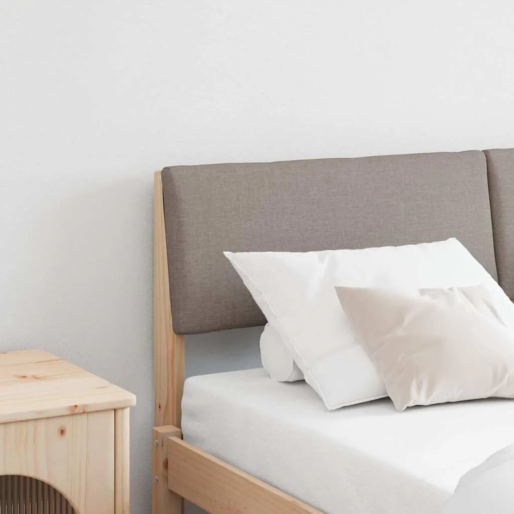 vidaXL Cabeceira estofada Cinzento-acastanhado 160 cm
