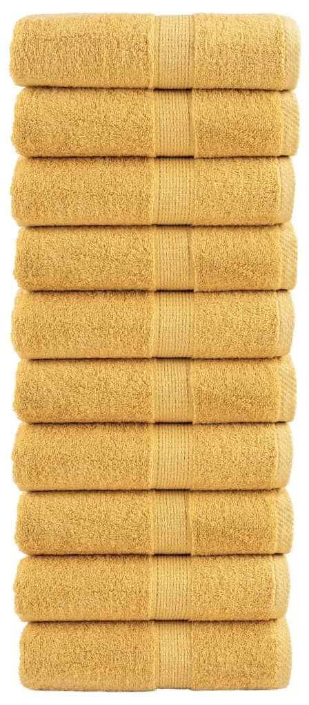 Toalhas de mãos premium SOLUND 10pcs 30x30 cm 600 g/m2 dourado