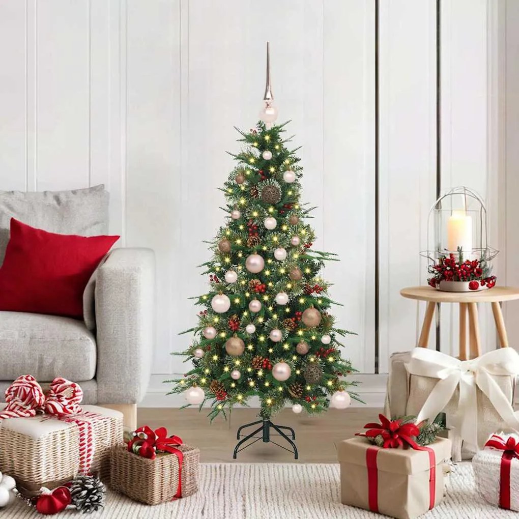 vidaXL Árvore de Natal Articulada Artificial Verde 120 cm PE e PVC