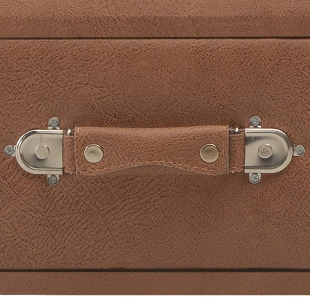 Mesa de centro 80x40x46 cm couro artificial castanho-escuro