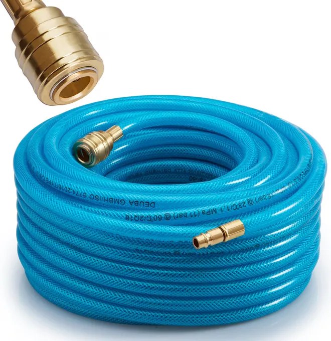 Conjunto de 2 mangueiras de ar comprimido de 30 m cada Azul