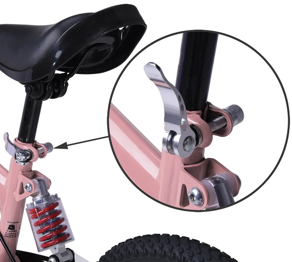 Bicicleta sem pedais para crianças 94 x 46 x 60 cm Rosa