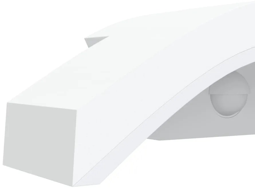 Candeeiros parede LED exterior c/ sensor 2 pcs alumínio branco