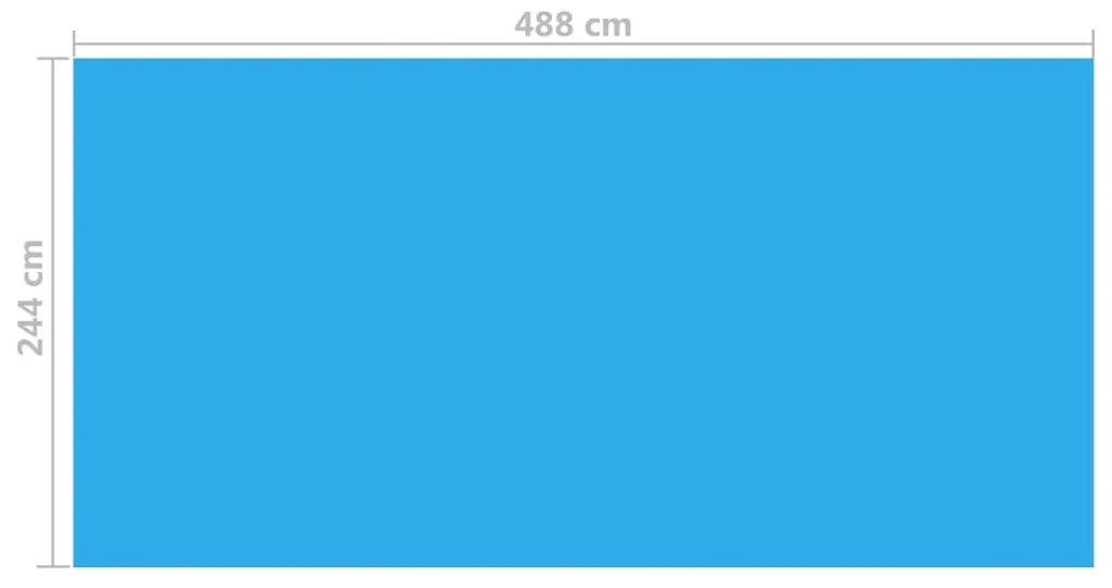 Cobertura para piscina 488x244 cm PE azul