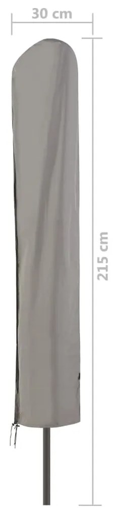 Madison Cobertura para guarda-sol independente 215x30 cm cinzento