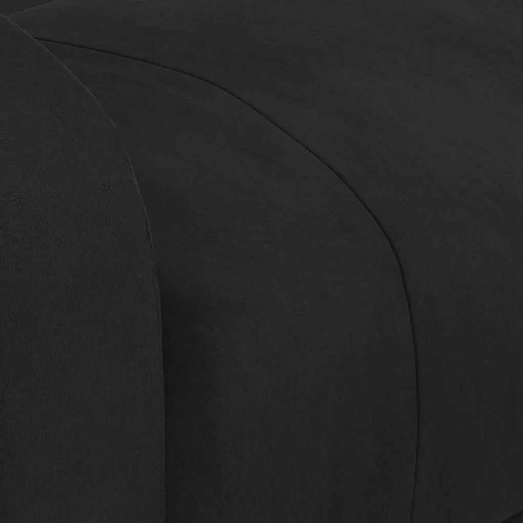 Poltrona reclinável veludo preto