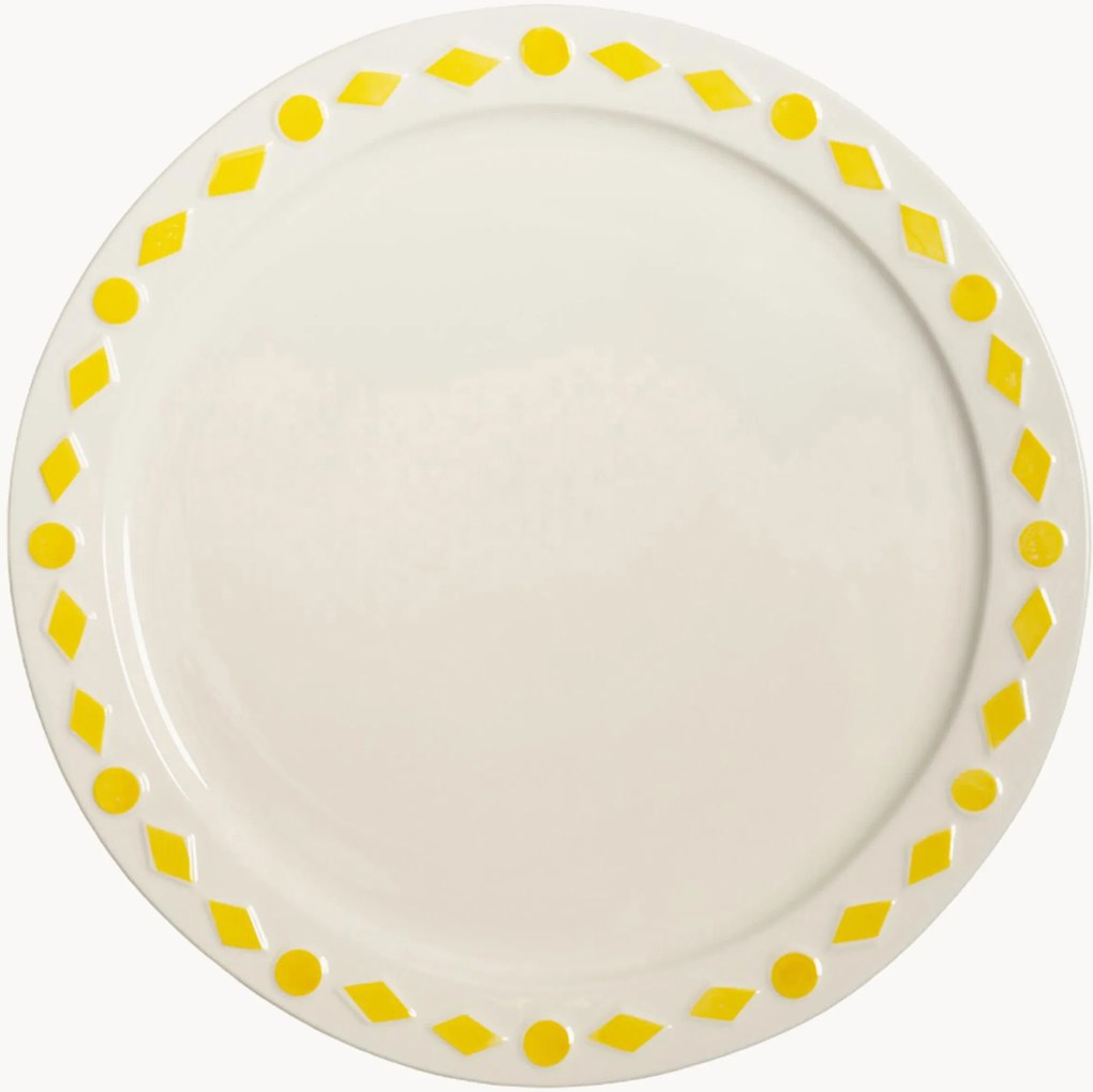 Pratos de jantar artesanais Folk, conjunto de 2