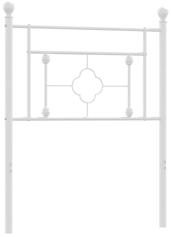 Cabeceira de cama 80 cm metal branco