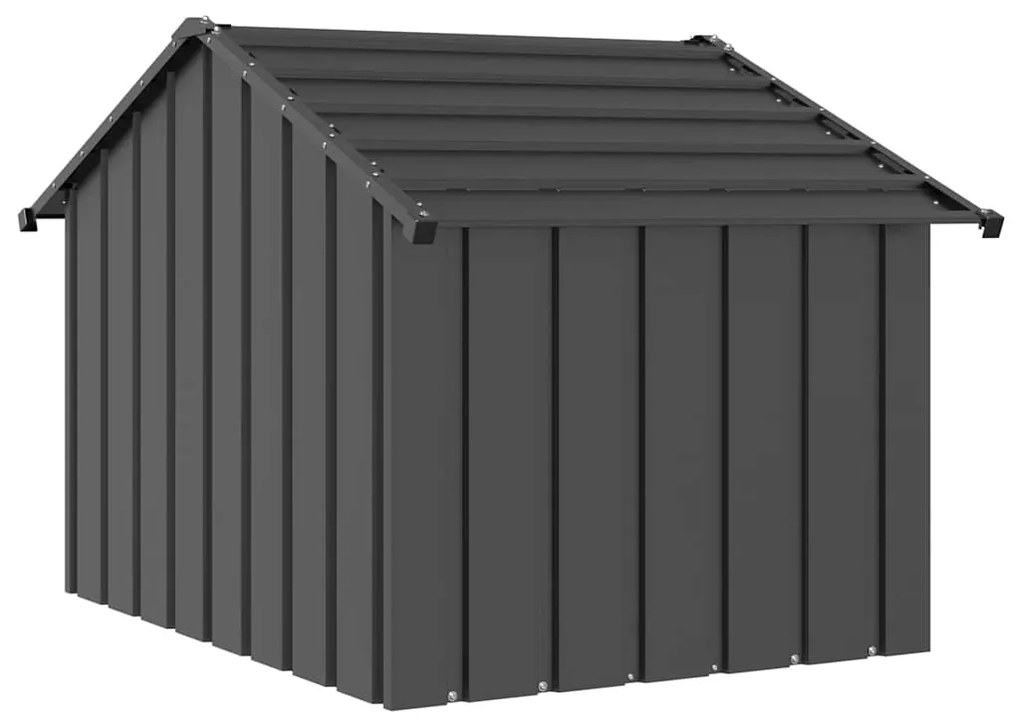 Casota para cães com telhado 83x130x85 cm aço galvanizado