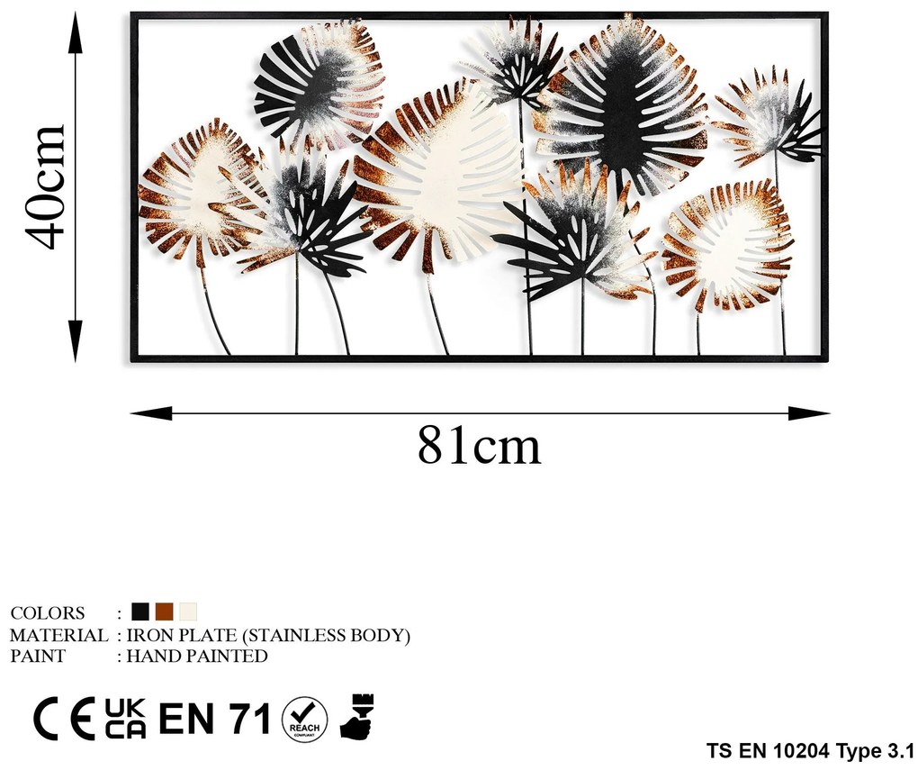 Acessório Decorativo de Parede Yildiz – Multicolor – 40 x 81 cm