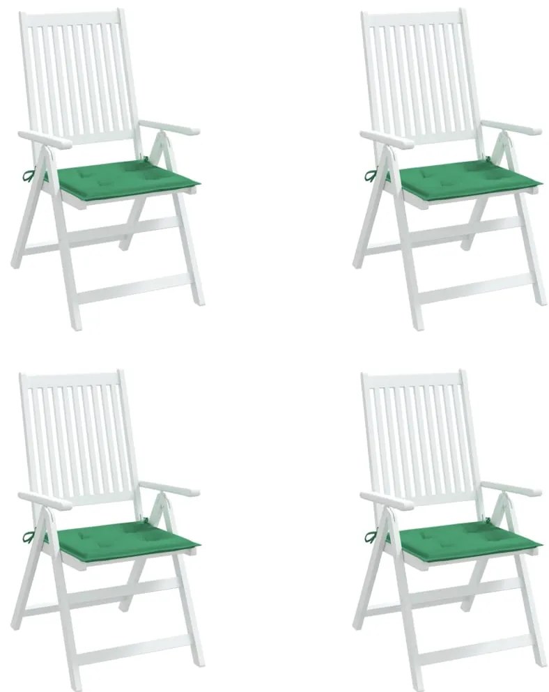 Almofadões p/ cadeiras de jardim 4 pcs tecido oxford verde