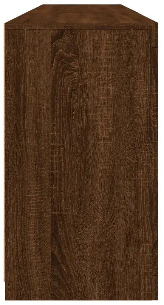 Aparador com luzes LED 181,5x37x67 cm carvalho castanho