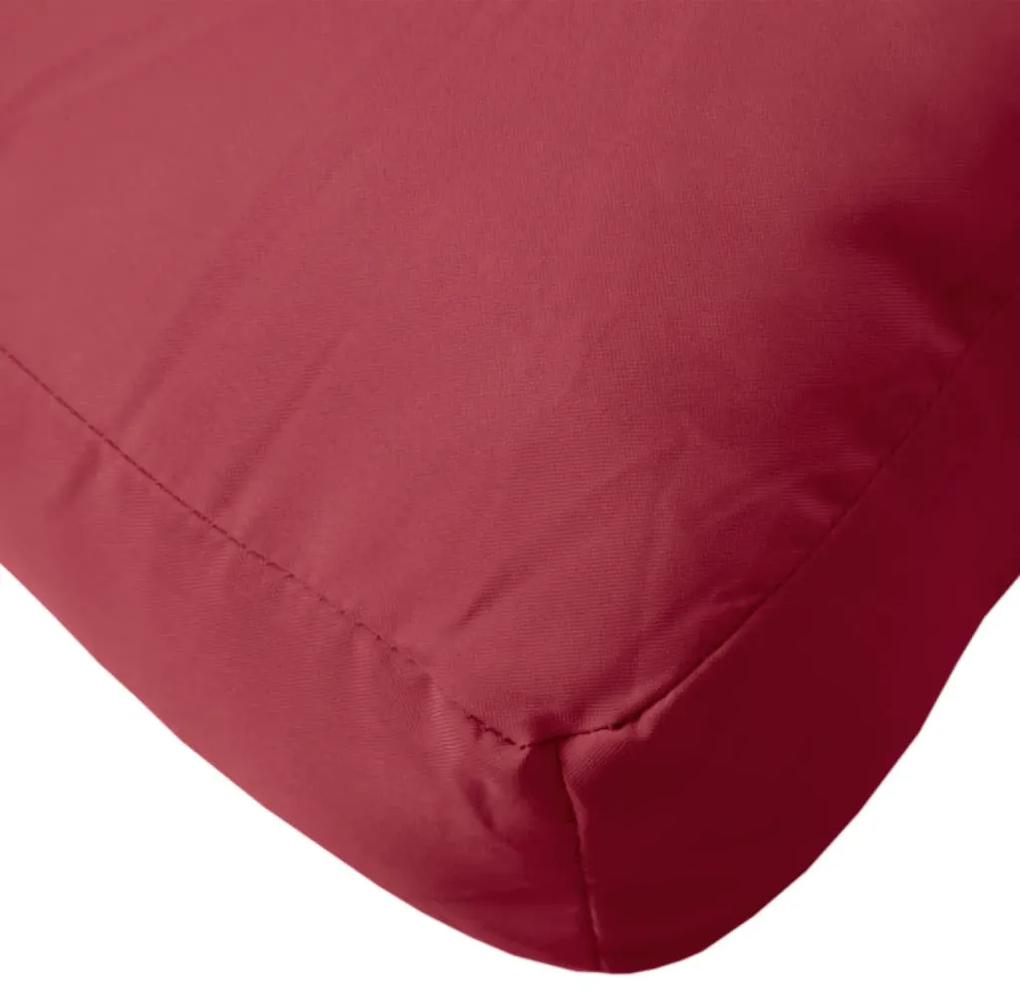 Almofadão para sofá de paletes 70x40x12cm tecido vermelho tinto