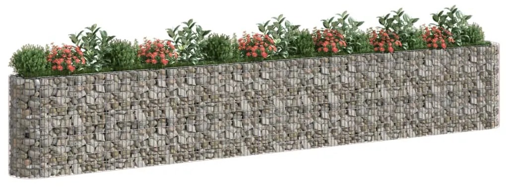 Canteiro elevado/cesto gabião 310x50x100 cm ferro galvanizado