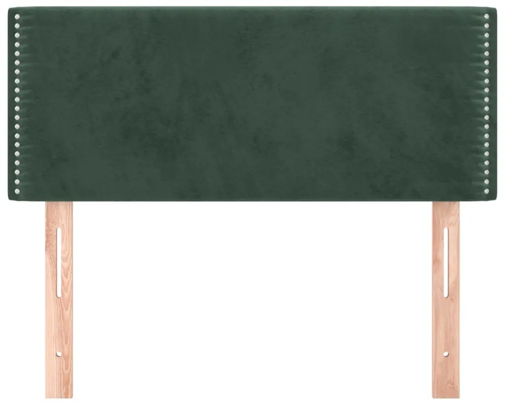 Cabeceira de cama veludo 80x5x78/88 cm verde-escuro