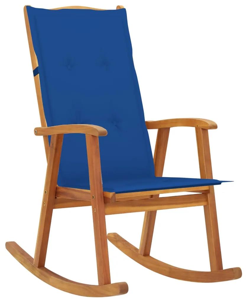 3064189 vidaXL Cadeira de baloiço com almofadões madeira de acácia maciça