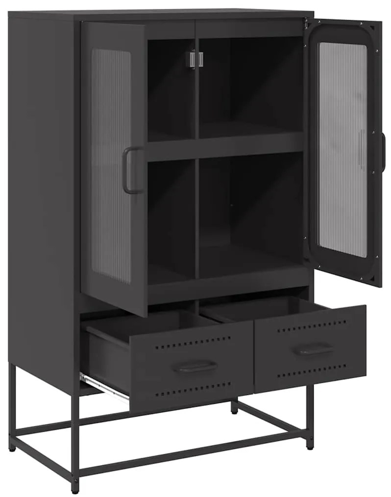 Móvel alto 68x39x111,5 cm aço preto