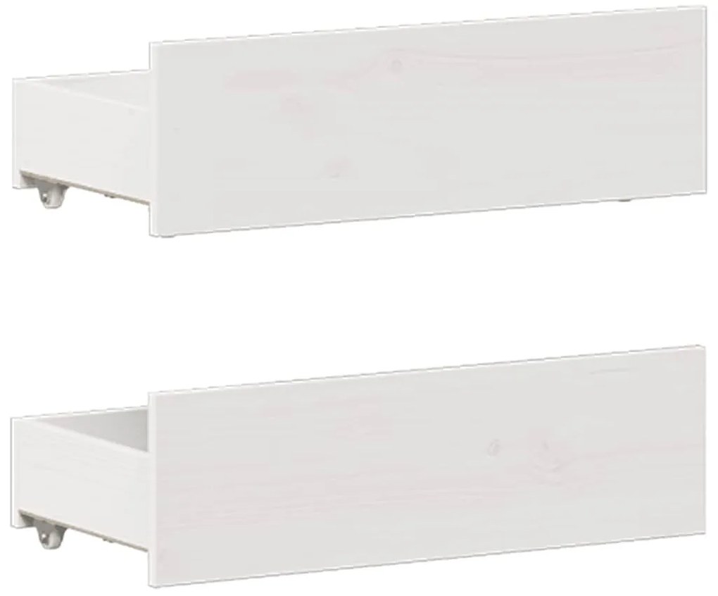 Cama sem colchão com cabeceira 135x190 cm pinho maciço branco