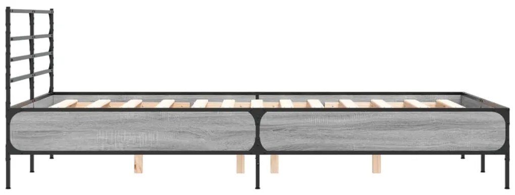 Estrutura de cama 135x190 cm derivados de madeira/metal